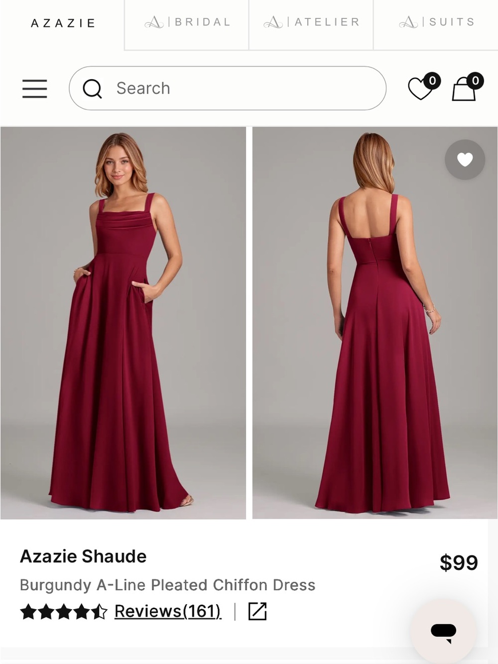 Azazie cranberry Shaude A-Line Maxi Dress